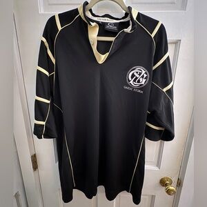 Gaelic Storm Band Merch Black Rugby Jersey